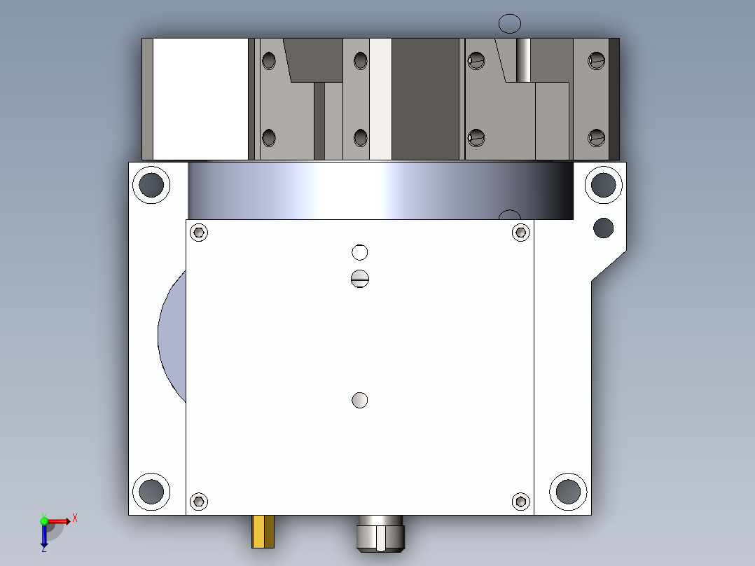 转塔数控车床刀架设计模型俯视图
