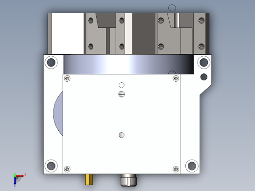 转塔数控车床刀架设计模型俯视缩略图
