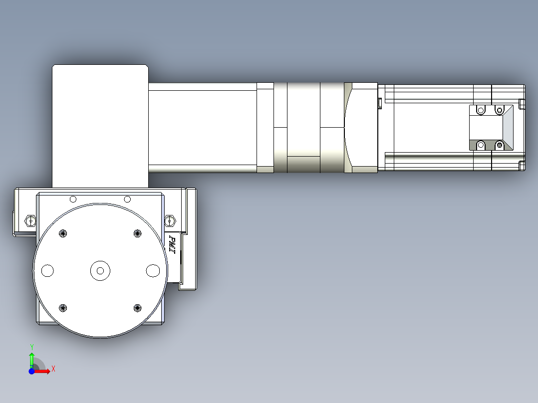 威洛博直线电机模组EB6ZR-L140-S900-RZ575K-Z575K-MS3前视图