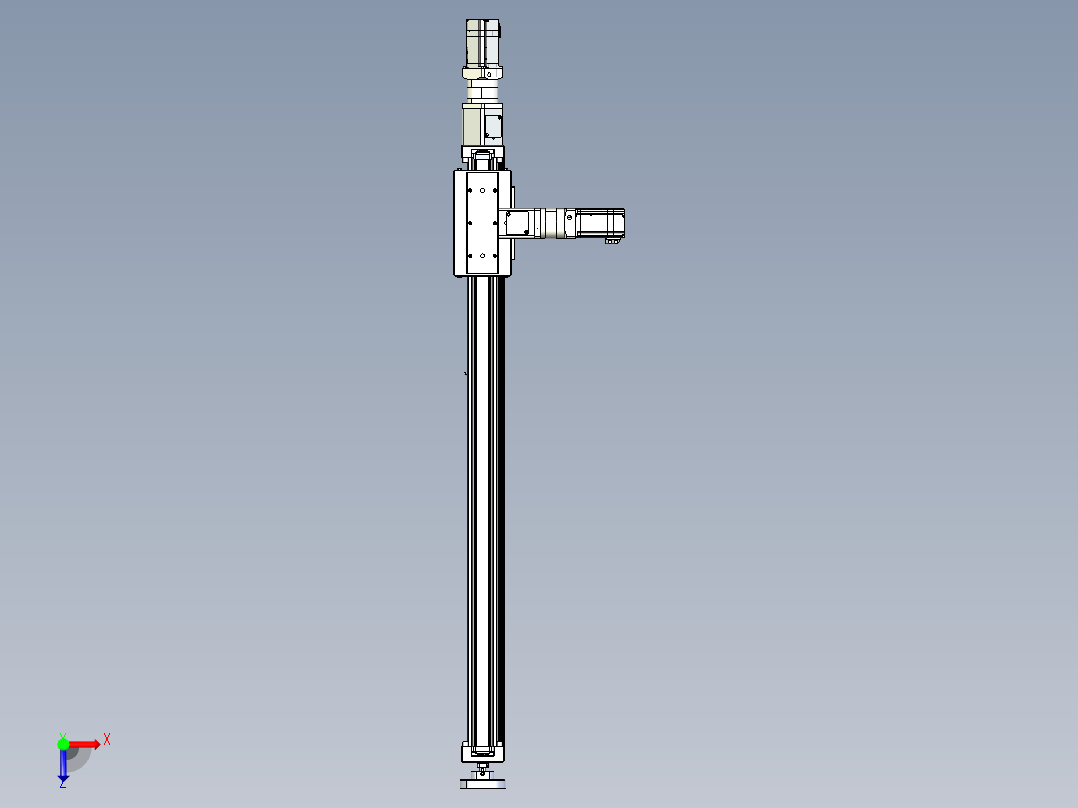 威洛博直线电机模组EB6ZR-L140-S900-RZ575K-Z575K-MS3俯视图