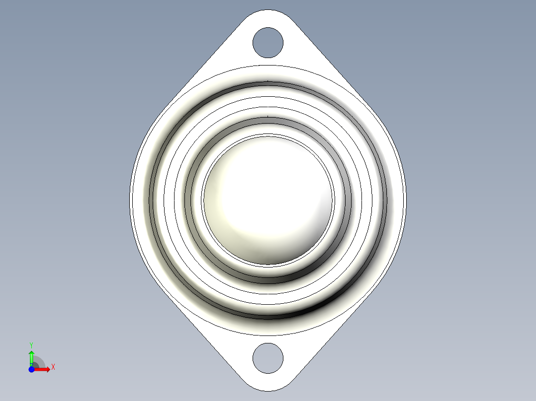 萬向滾珠36-3D多系列多零件图纸模型前视图