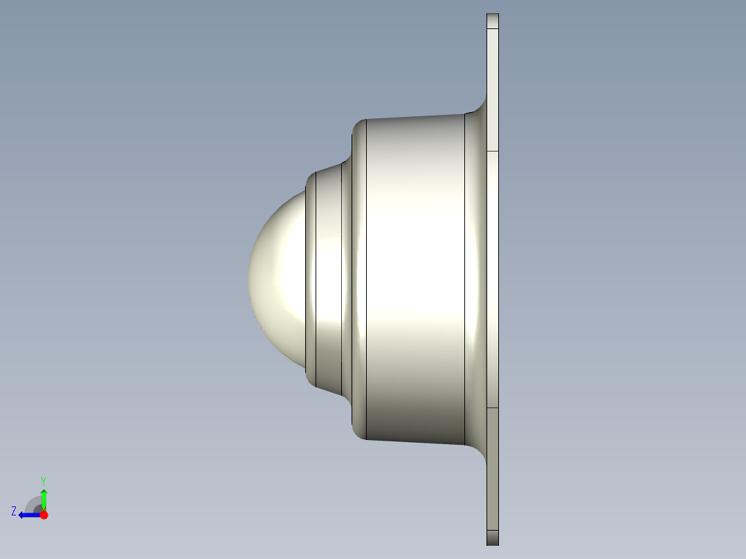 萬向滾珠36-3D多系列多零件图纸模型右视图