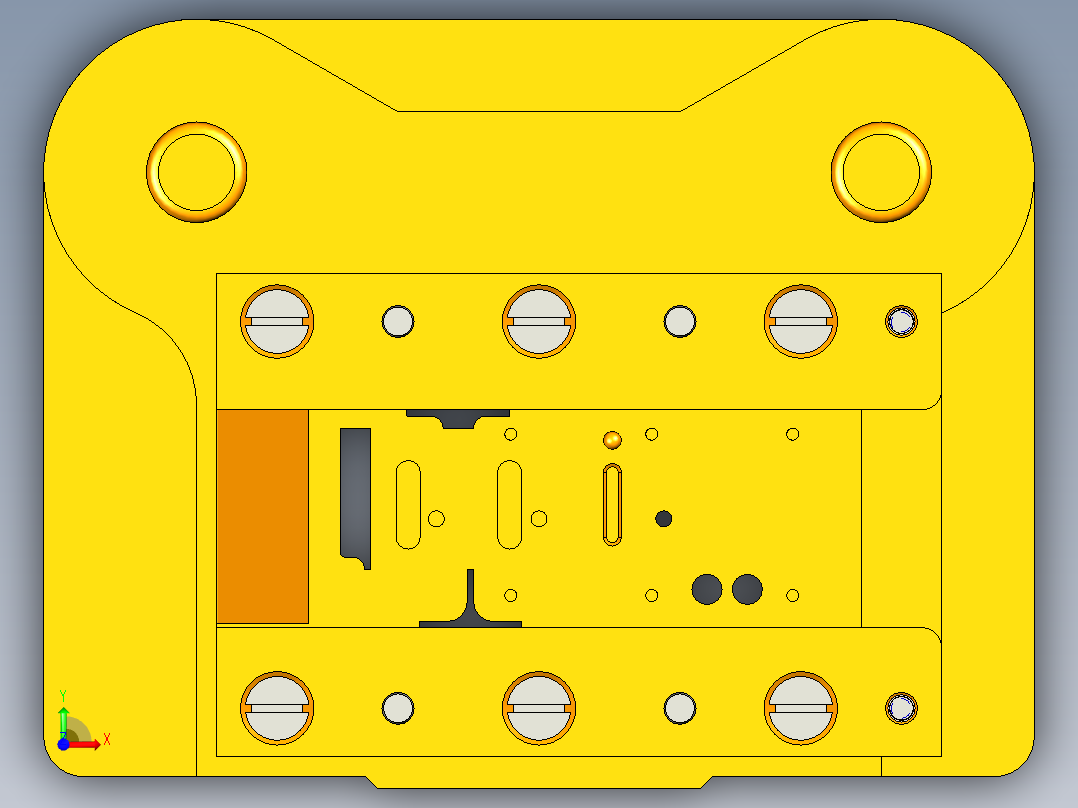 弹簧片级进模具(CAD图+UG三维+说明书)前视图