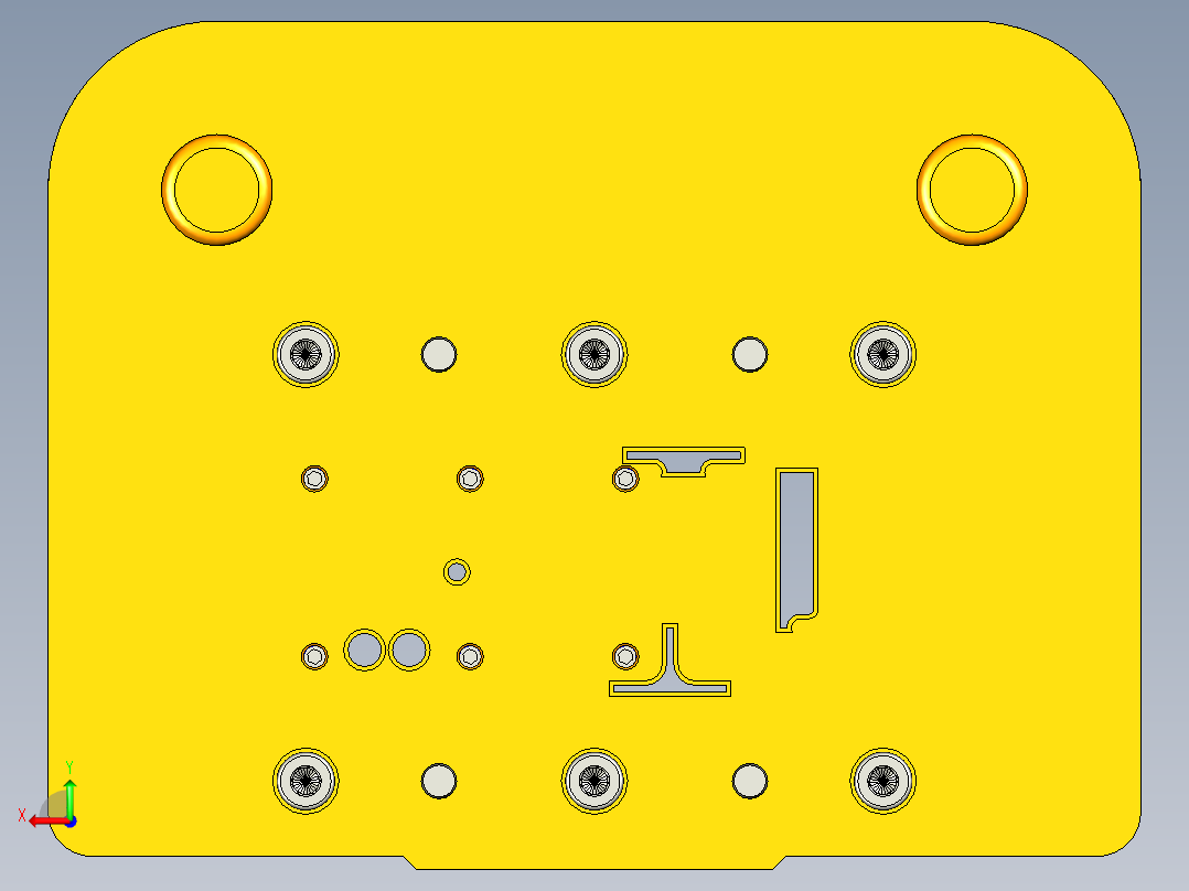弹簧片级进模具(CAD图+UG三维+说明书)后视图