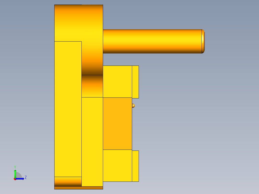 弹簧片级进模具(CAD图+UG三维+说明书)左视图