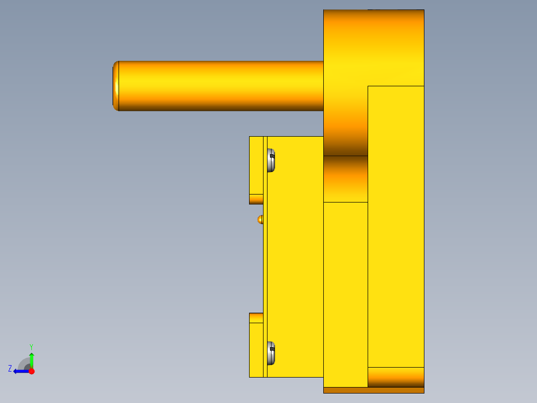 弹簧片级进模具(CAD图+UG三维+说明书)右视图