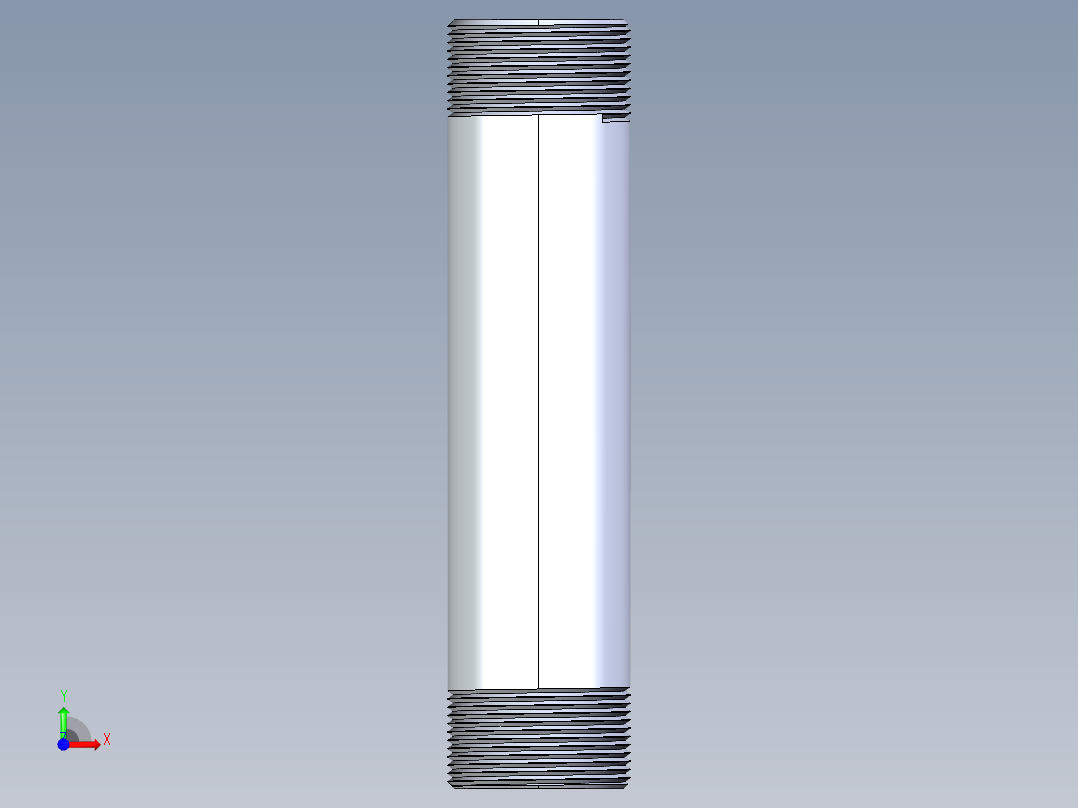 聚氯乙烯配件33-Sch80_Nipple_MPTxMPT_861-219_1.5in x 8in前视图