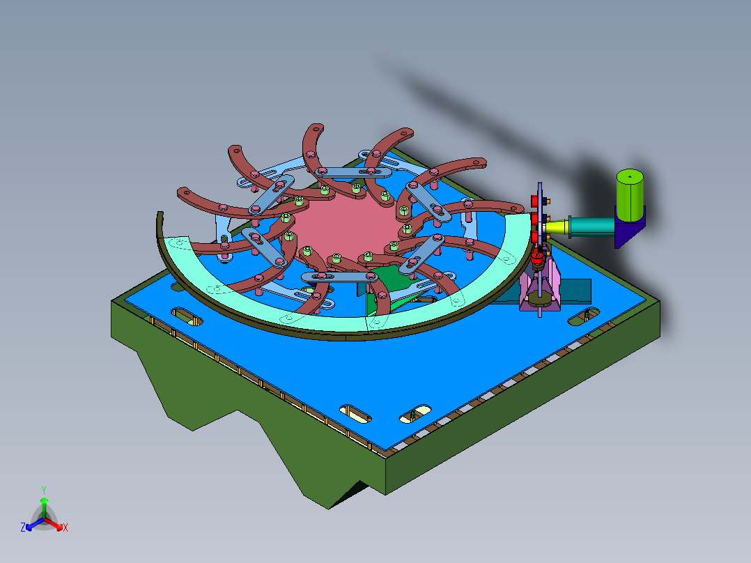 传动式可变光圈摄像驱动装置正等轴测图