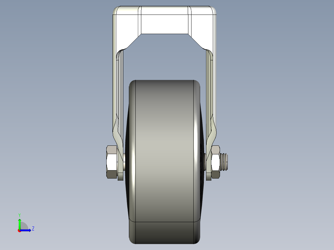 型材-KJN 541242 80MM WHEEL左视图