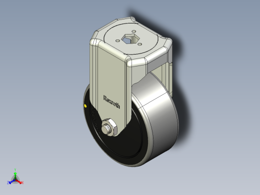 型材-KJN 541242 80MM WHEEL正等轴测缩略图