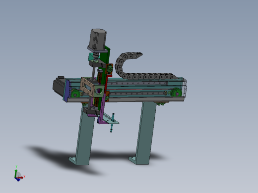 双轴XZ搬运机构三维SW模型设计资料