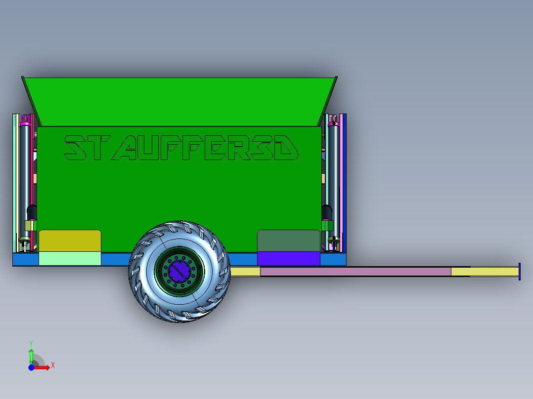 非公路矿用侧翻自卸车前视图