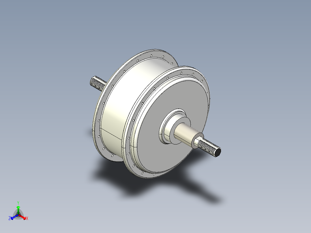电动自行车BLDC轮毂电机--IGS SW正等轴测图