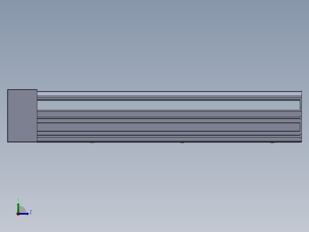 直线模组LHA22-1-可变-R设计图纸左视图