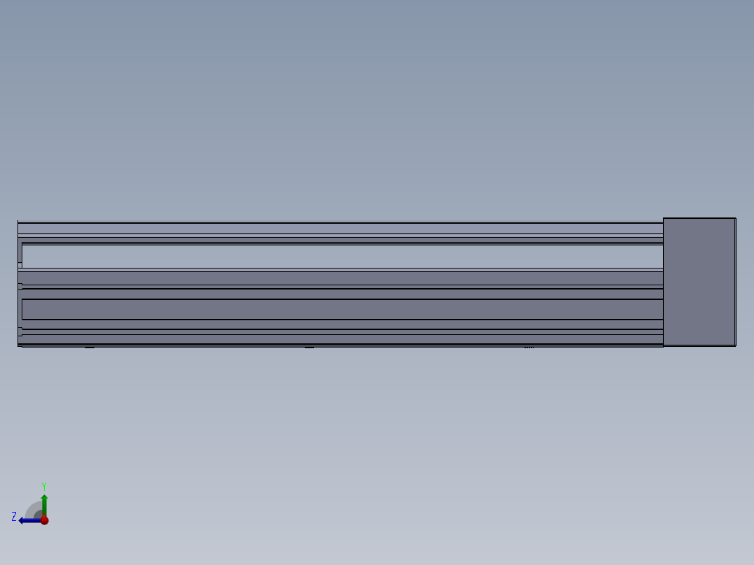 直线模组LHA22-1-可变-R设计图纸右视图