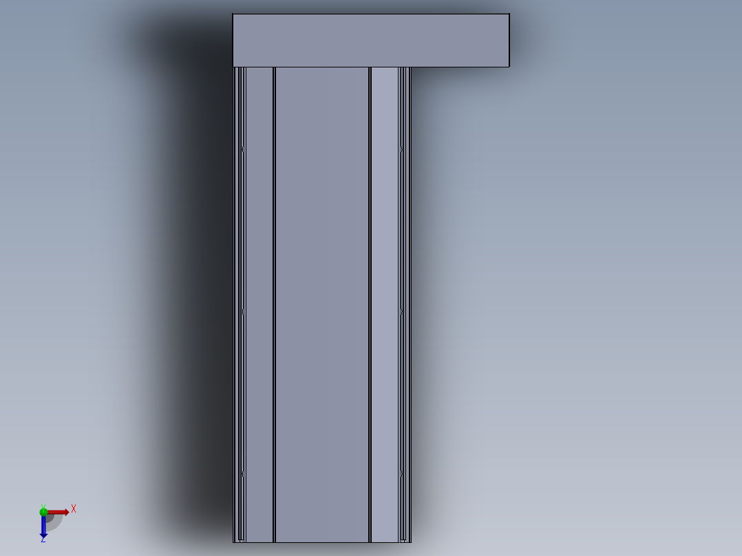直线模组LHA22-1-可变-R设计图纸俯视图
