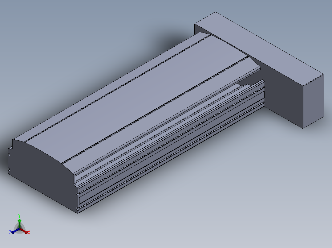直线模组LHA22-1-可变-R设计图纸正等轴测图