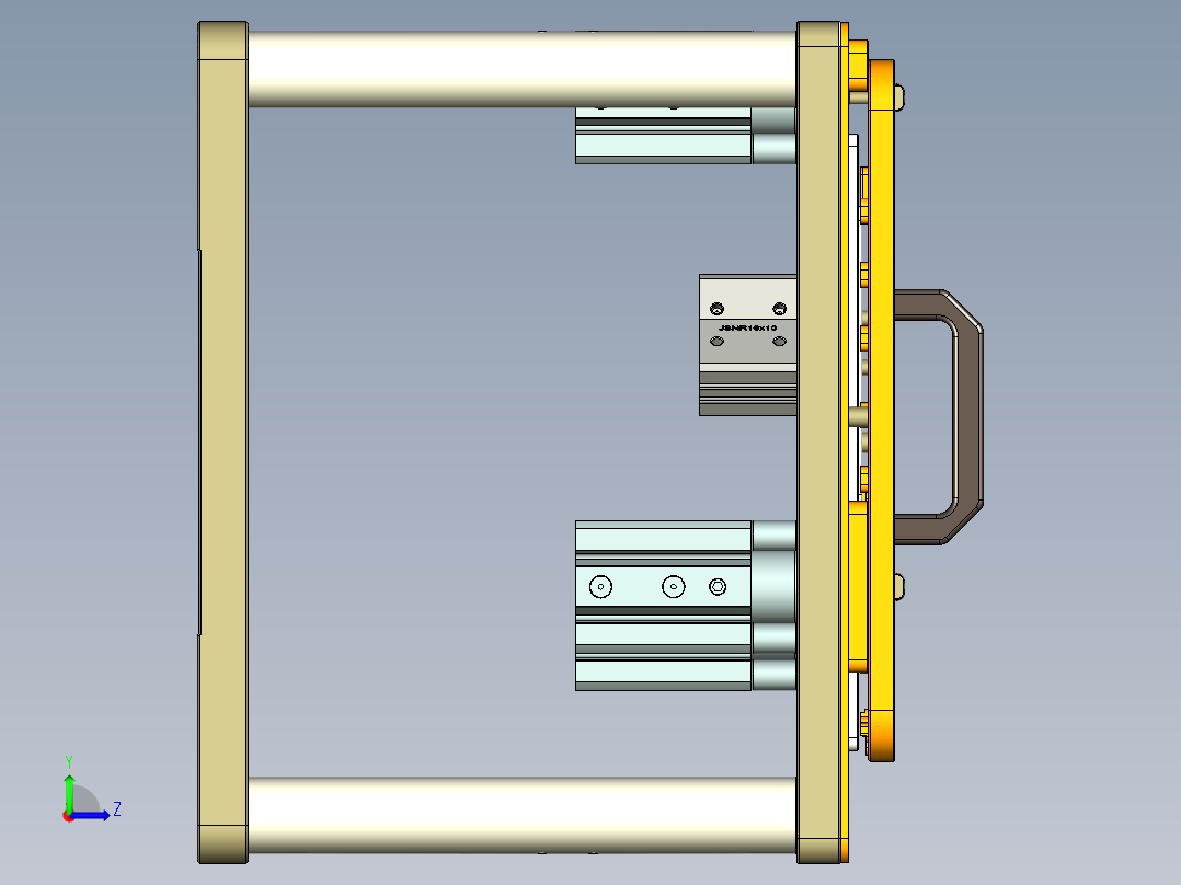 REACHER-C-笔记本CNC工装夹具三维模型cnc4-0603左视图
