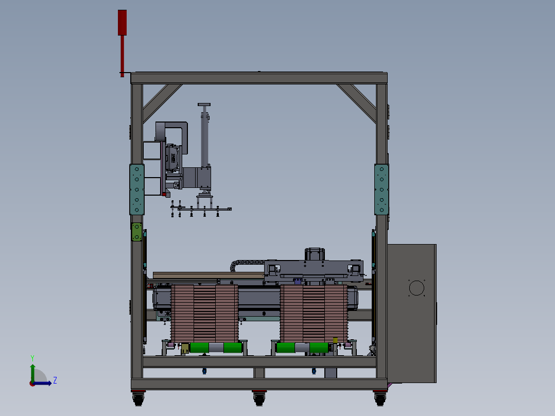 液晶面板Tray盘自动下料设备sw18可编辑左视图