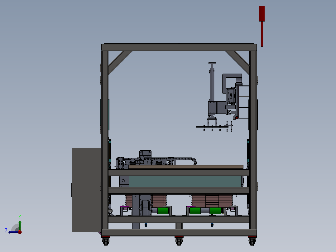 液晶面板Tray盘自动下料设备sw18可编辑右视图