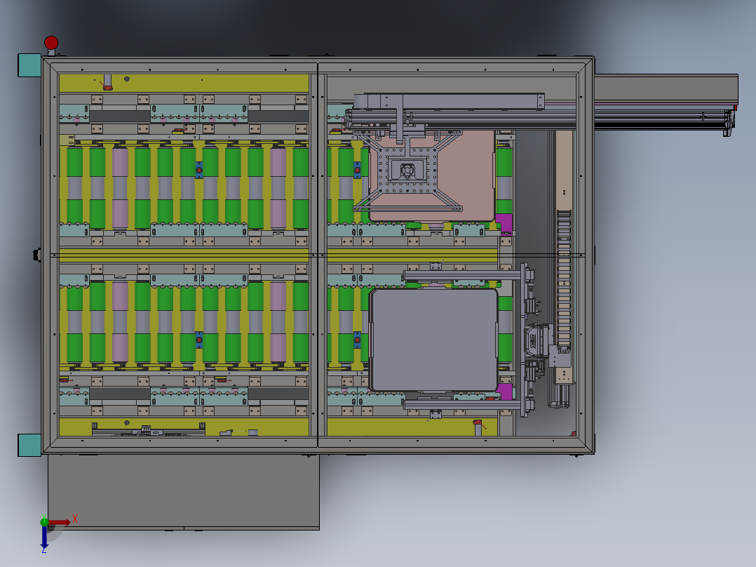 液晶面板Tray盘自动下料设备sw18可编辑俯视图
