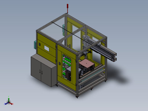 液晶面板Tray盘自动下料设备sw18可编辑正等轴测缩略图