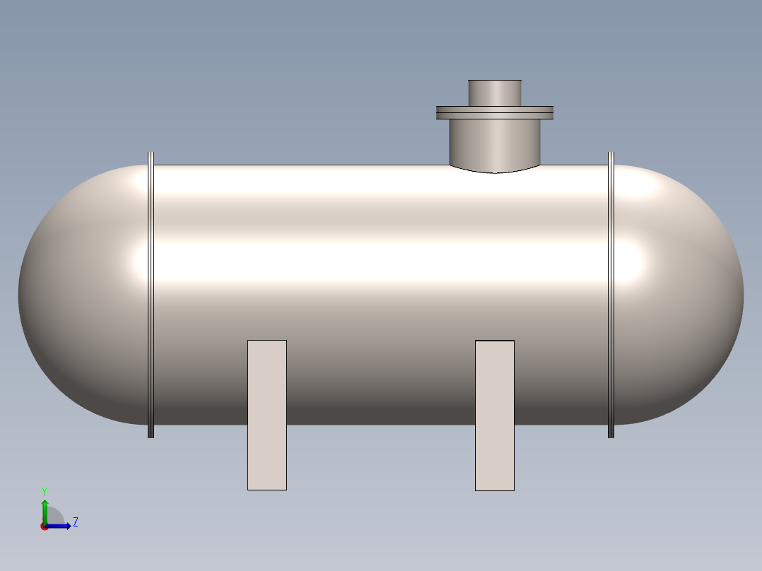 压力容器罐左视图