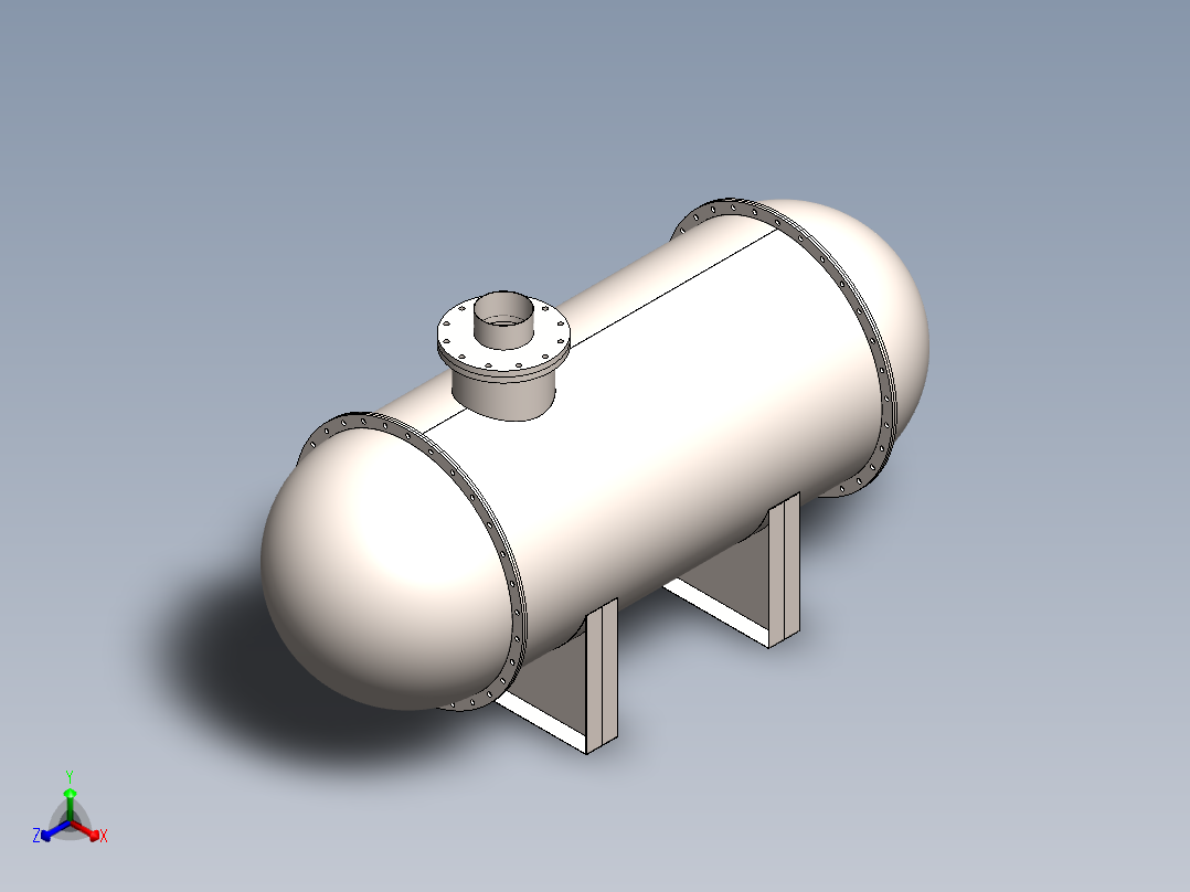 压力容器罐正等轴测图