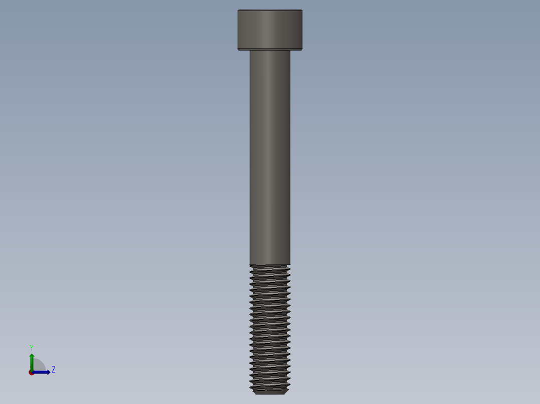 Screw_DIN_912_M10x85_A2.SLDPRT公制内六角螺钉左视图