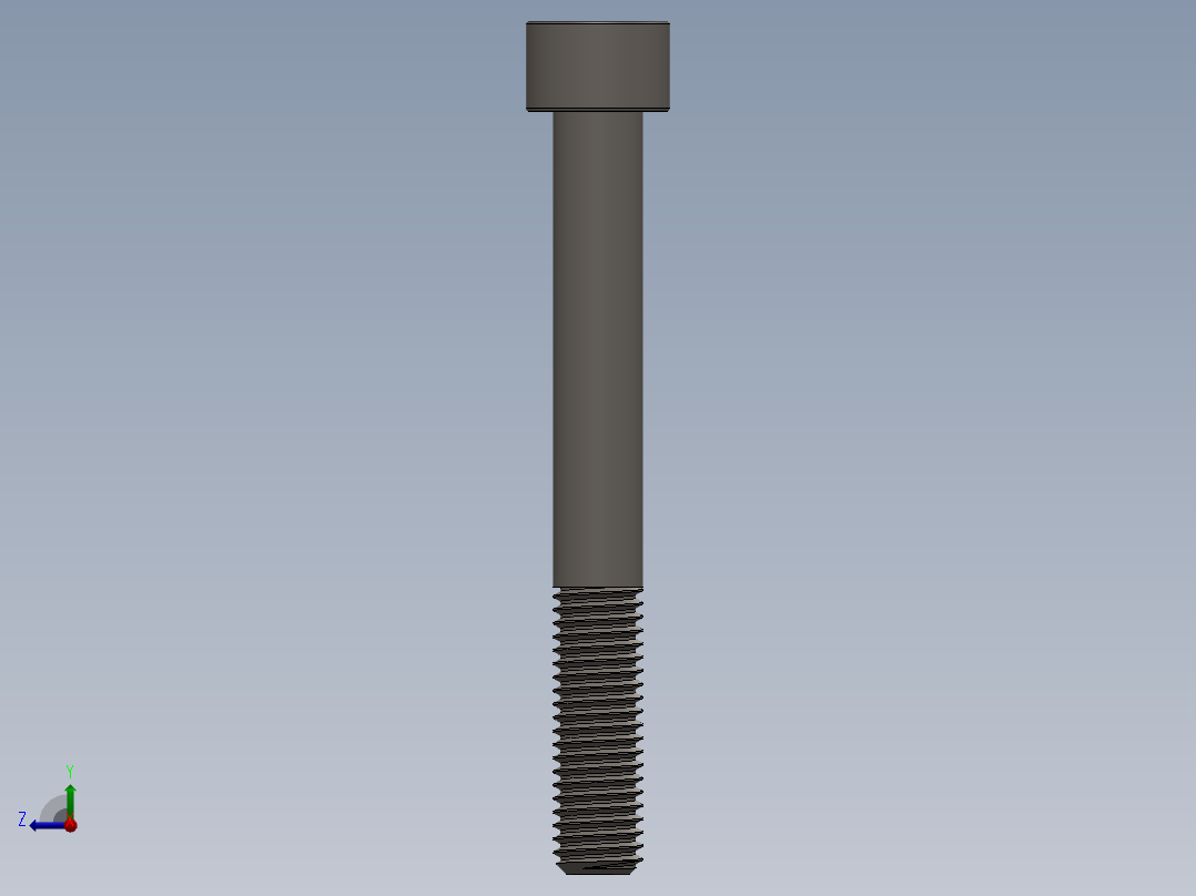 Screw_DIN_912_M10x85_A2.SLDPRT公制内六角螺钉右视图