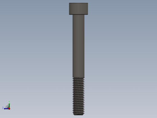 Screw_DIN_912_M10x85_A2.SLDPRT公制内六角螺钉右视缩略图