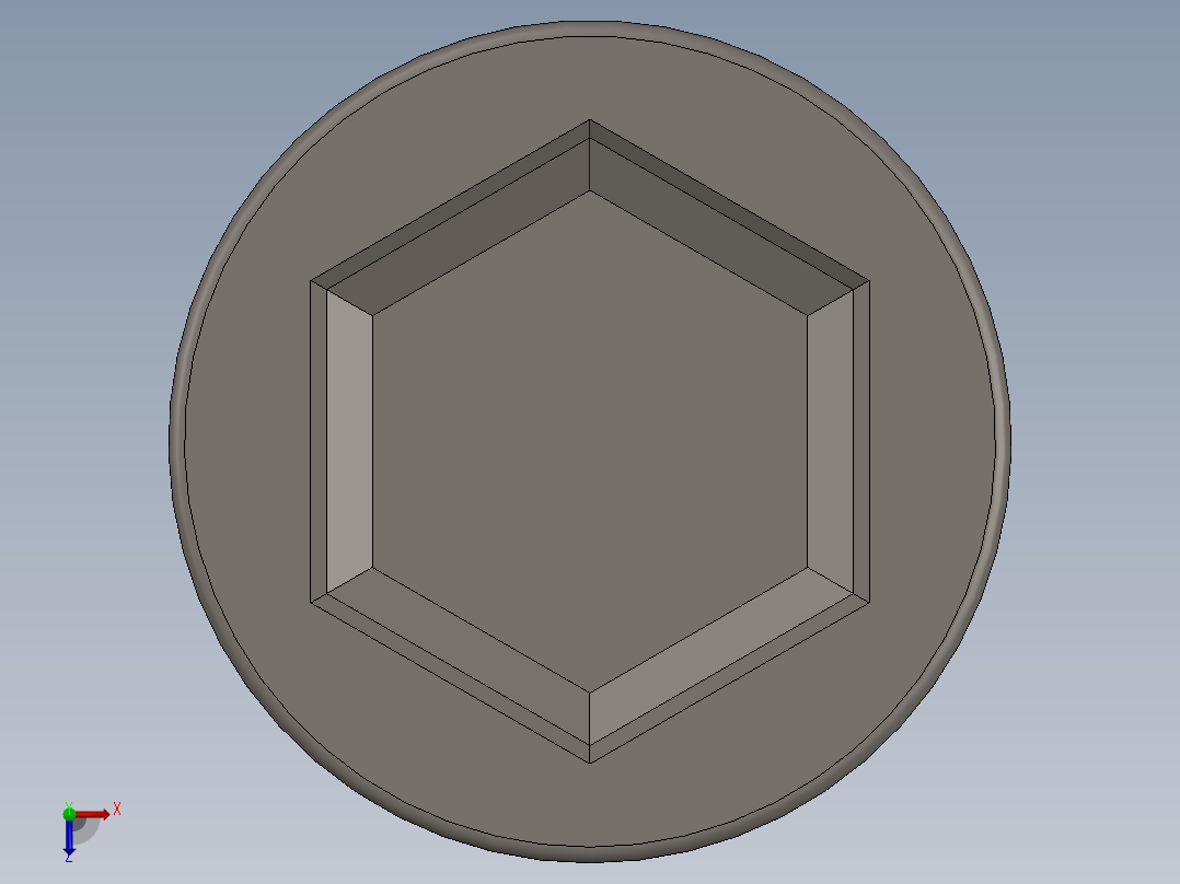 Screw_DIN_912_M10x85_A2.SLDPRT公制内六角螺钉俯视图