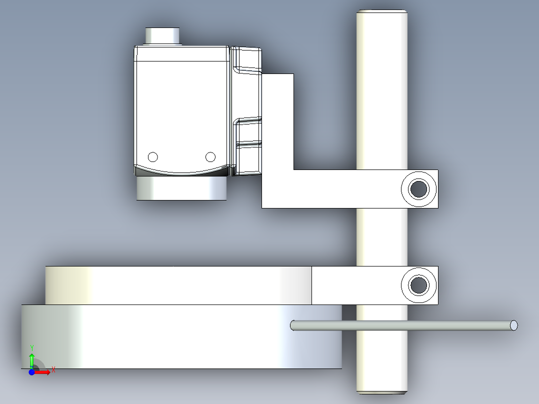 视觉相机与光源前视图