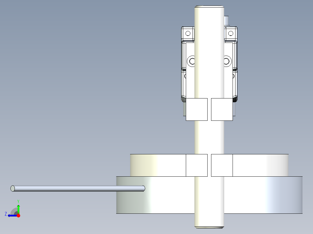 视觉相机与光源右视图