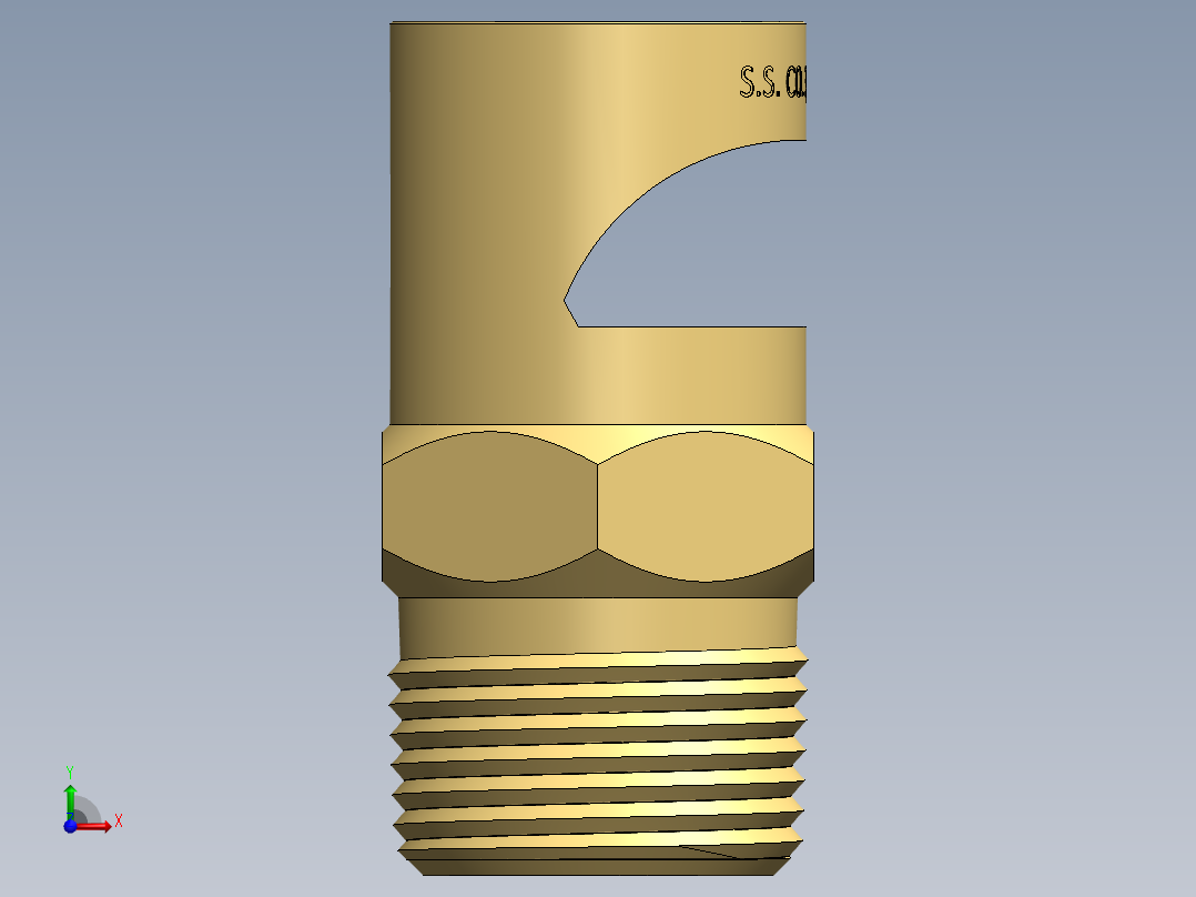 消防系统（FFS）Fuljet喷嘴-黄铜前视图