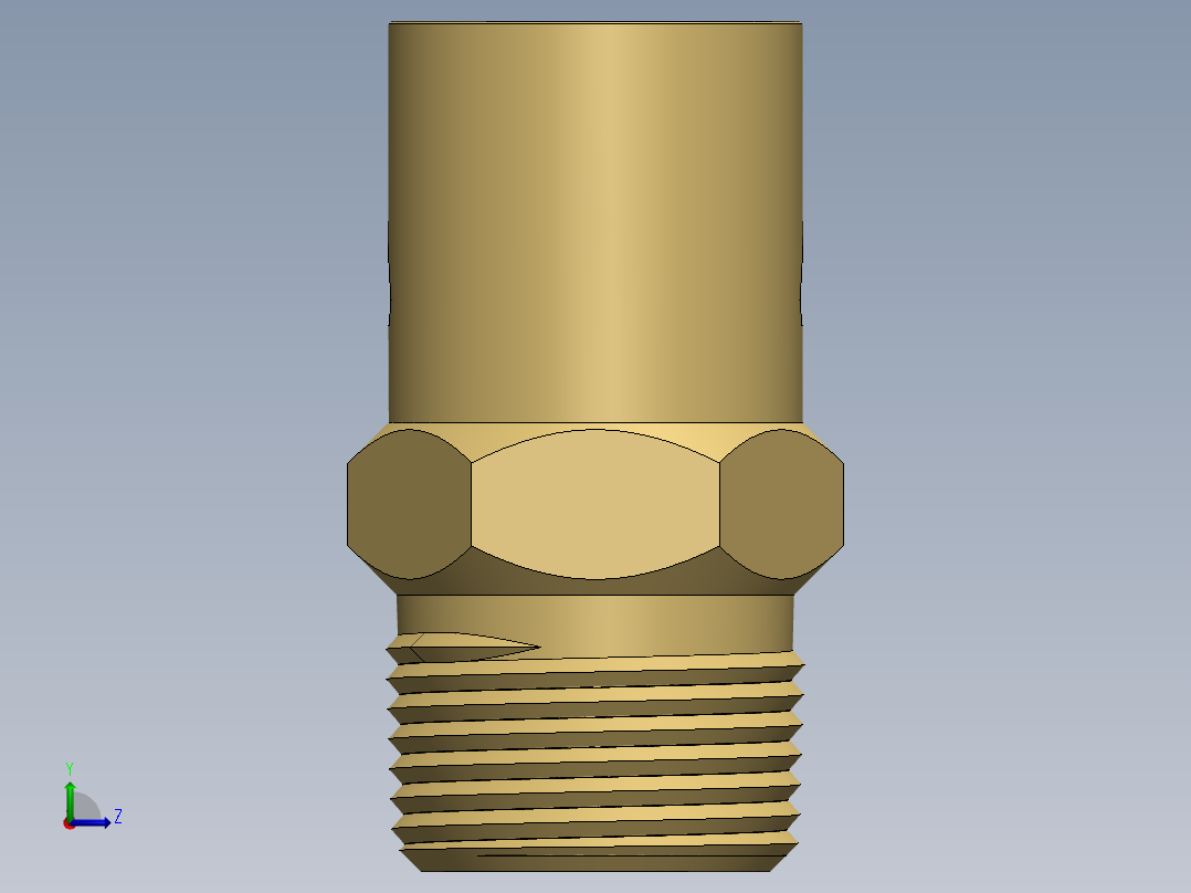 消防系统（FFS）Fuljet喷嘴-黄铜左视图