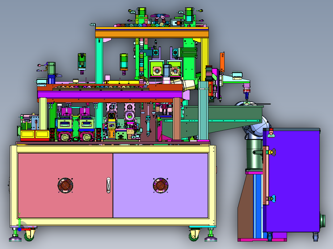 铜管中心棒自动化插装机前视图