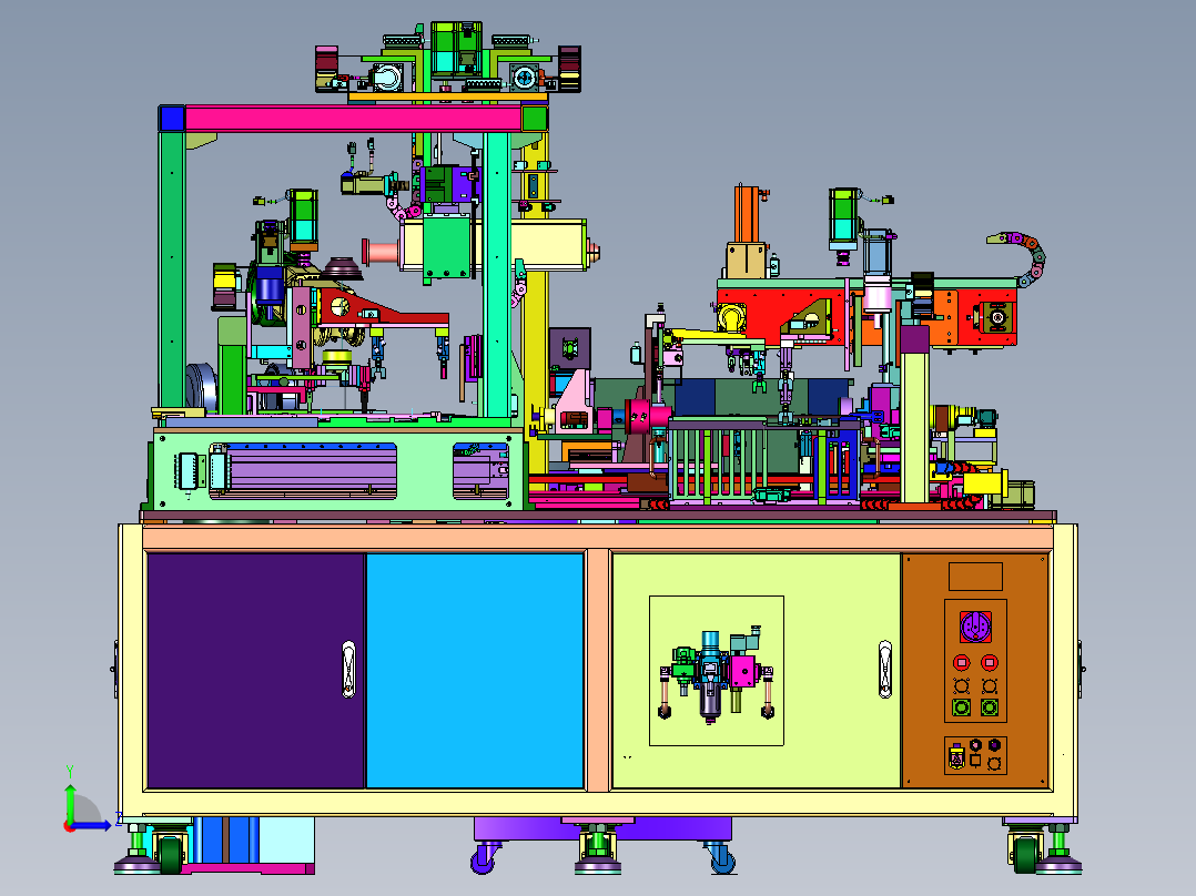 铜管中心棒自动化插装机左视图