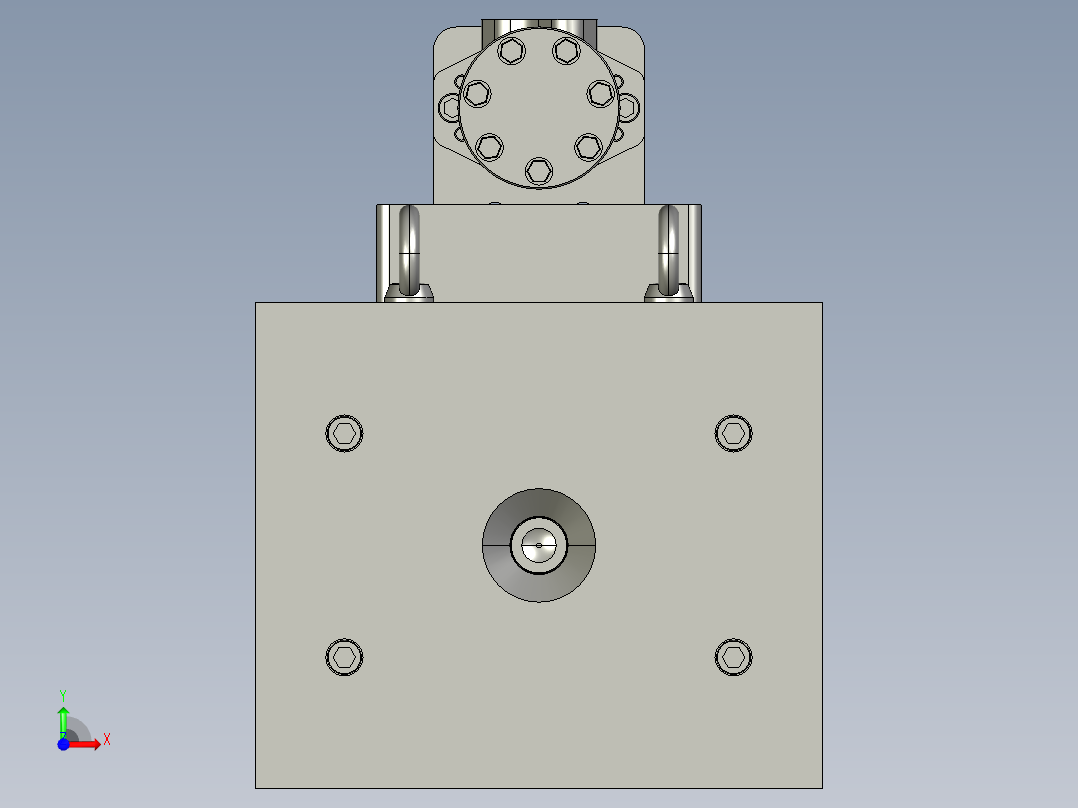 塑料瓶铸吹模具设计前视图