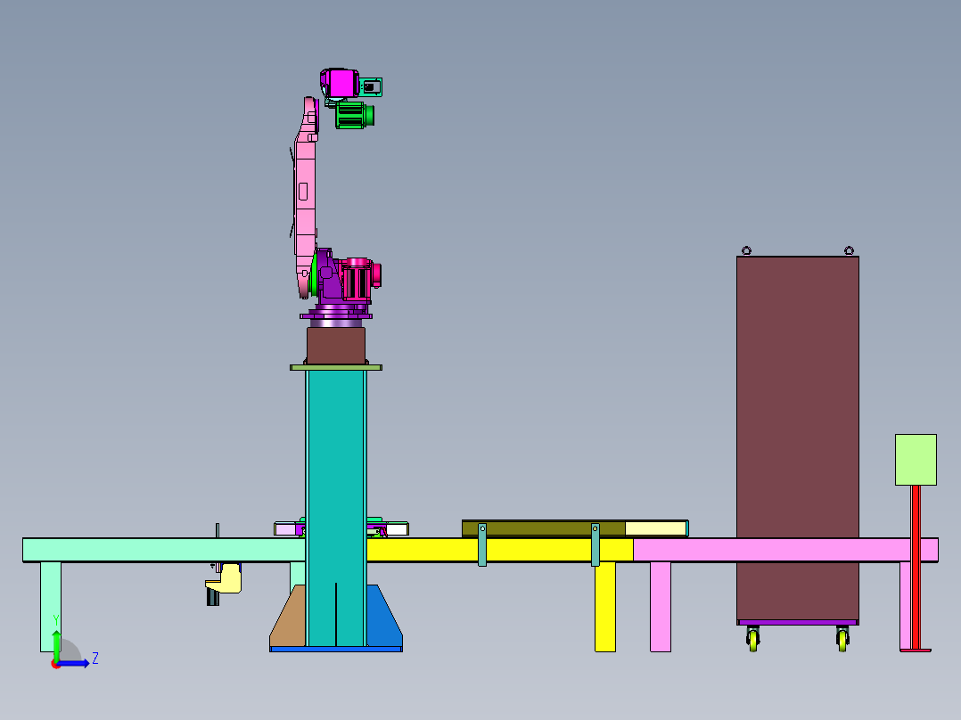 多角度检测的印刷产品检测系统左视图