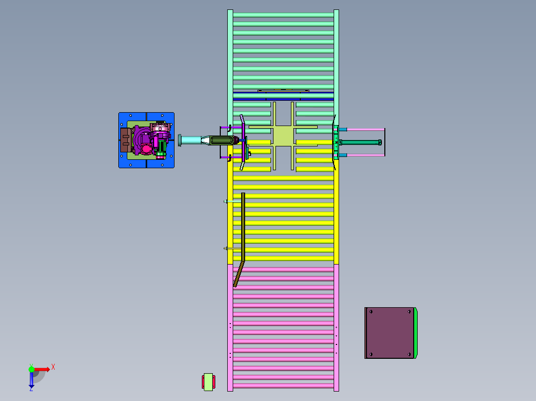 多角度检测的印刷产品检测系统俯视图