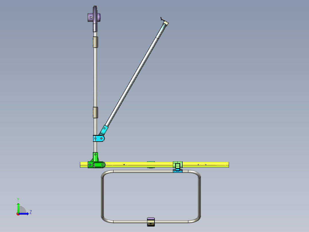 行李手推车左视图