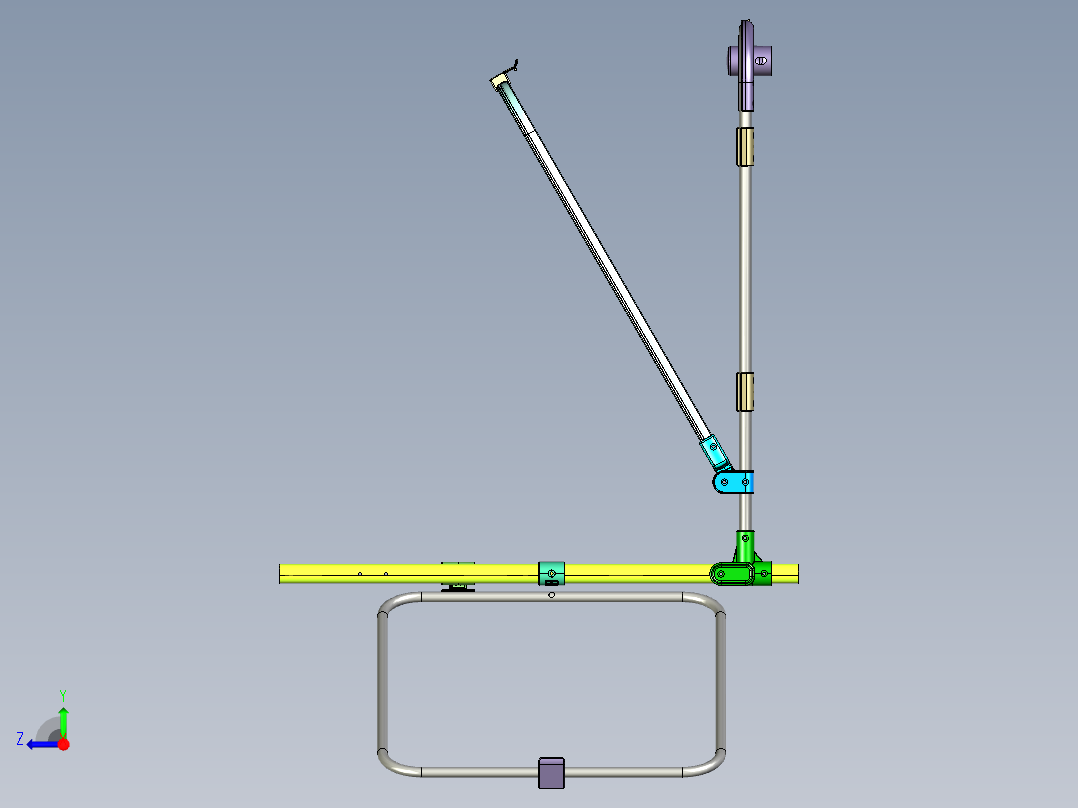 行李手推车右视图