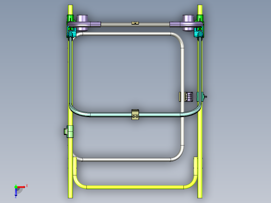 行李手推车俯视图