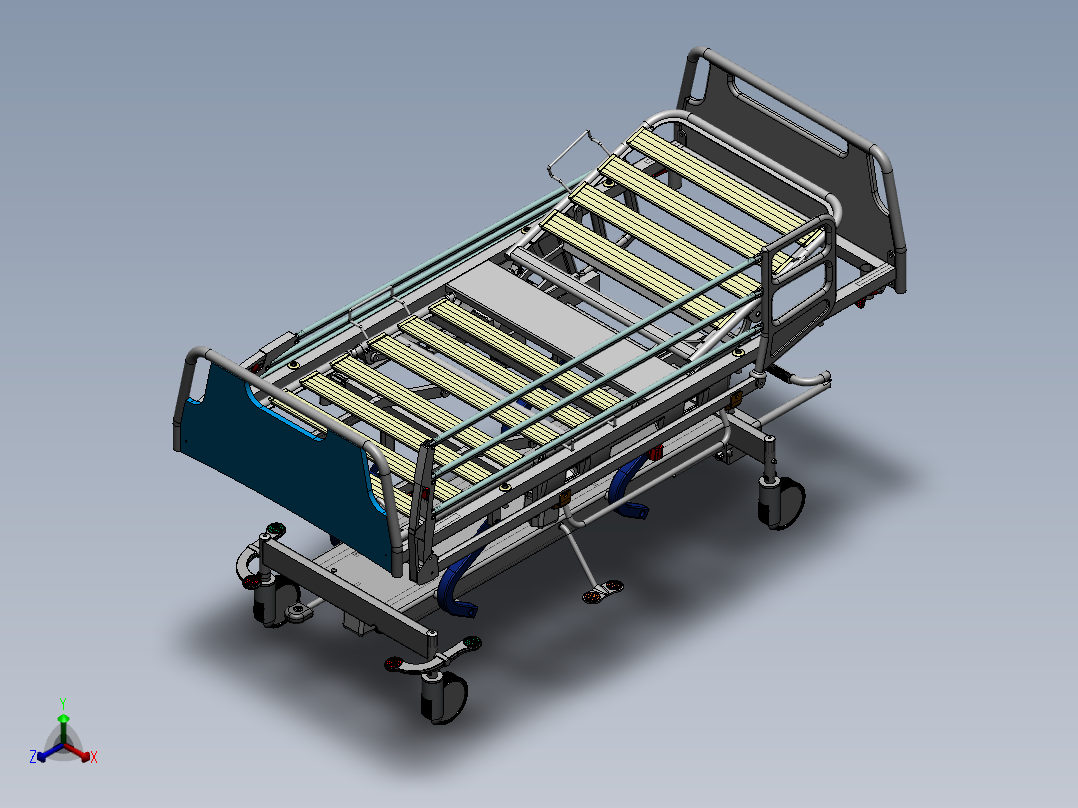 护理床(5)正等轴测图