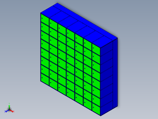 B2004413-带56个门的薄钢板柜