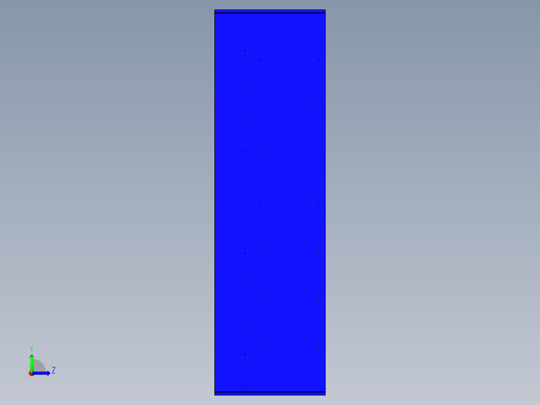 B2004413-带56个门的薄钢板柜左视图