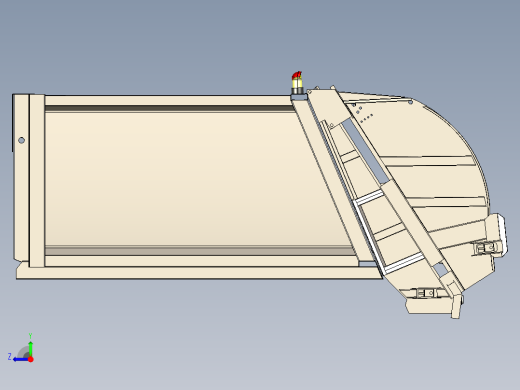 16方垃圾车厢16cbm-garbage-compactor-1831-模型格式为 igs右视缩略图