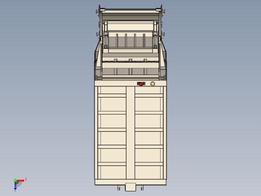 16方垃圾车厢16cbm-garbage-compactor-1831-模型格式为 igs俯视缩略图