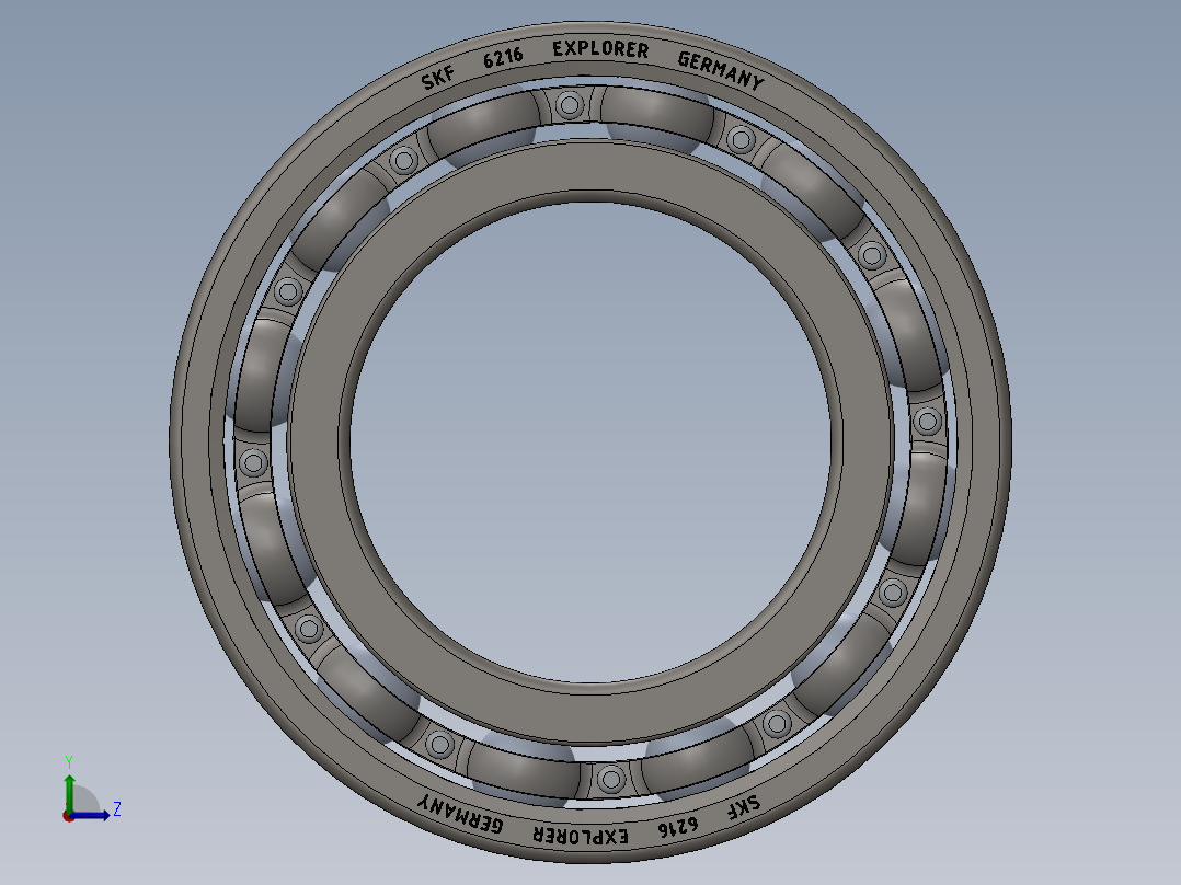 轴承 SKF 6216左视图